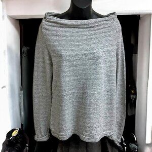 Standard James Perse Heather Gray Cowl Neck Pullover Top